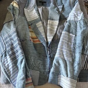 Drew Denim Patch Blazer